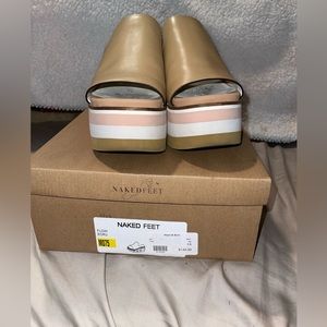 Naked feet high sole sandals